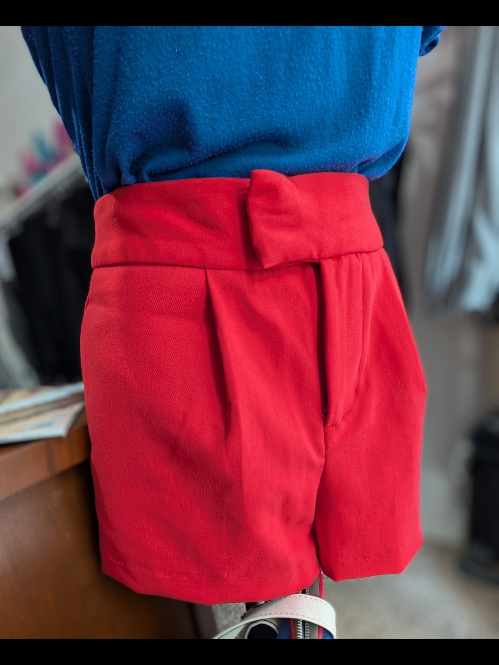 a new day Red High-Waist Pleated Tailored Shorts - Picture 4 of 5